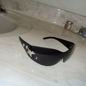 Black Sunglasses with Star Detail